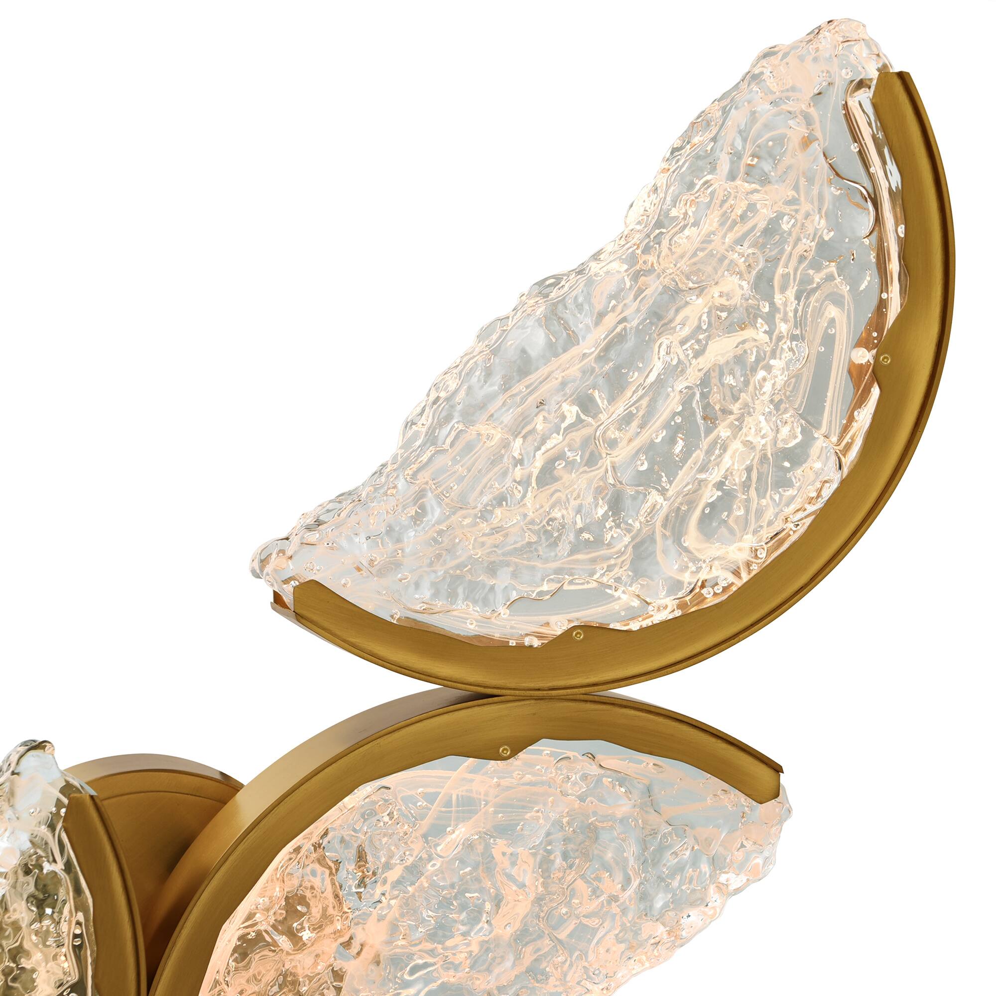 Alt View 2. CWI Lighting - Moon Integrated LED Brass Wall Light - Brass.