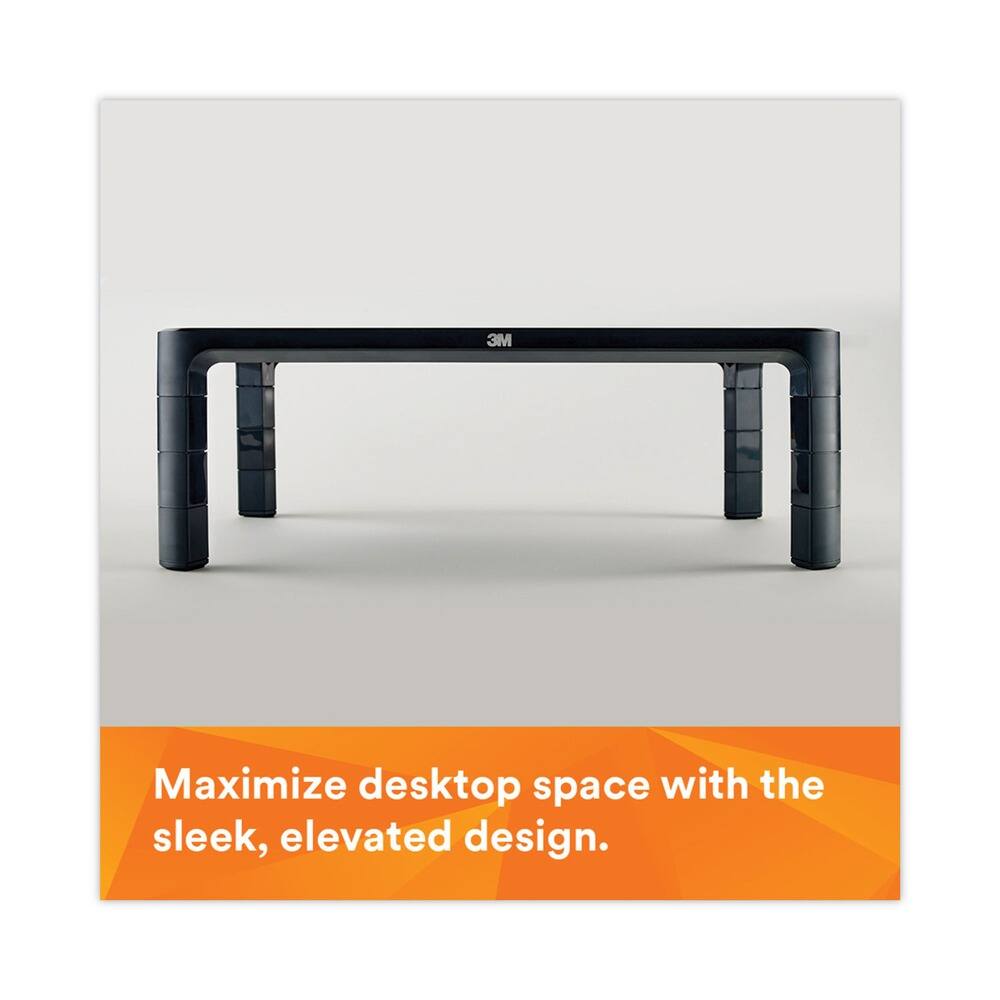 Maximize desktop space with the sleek, elevated design.