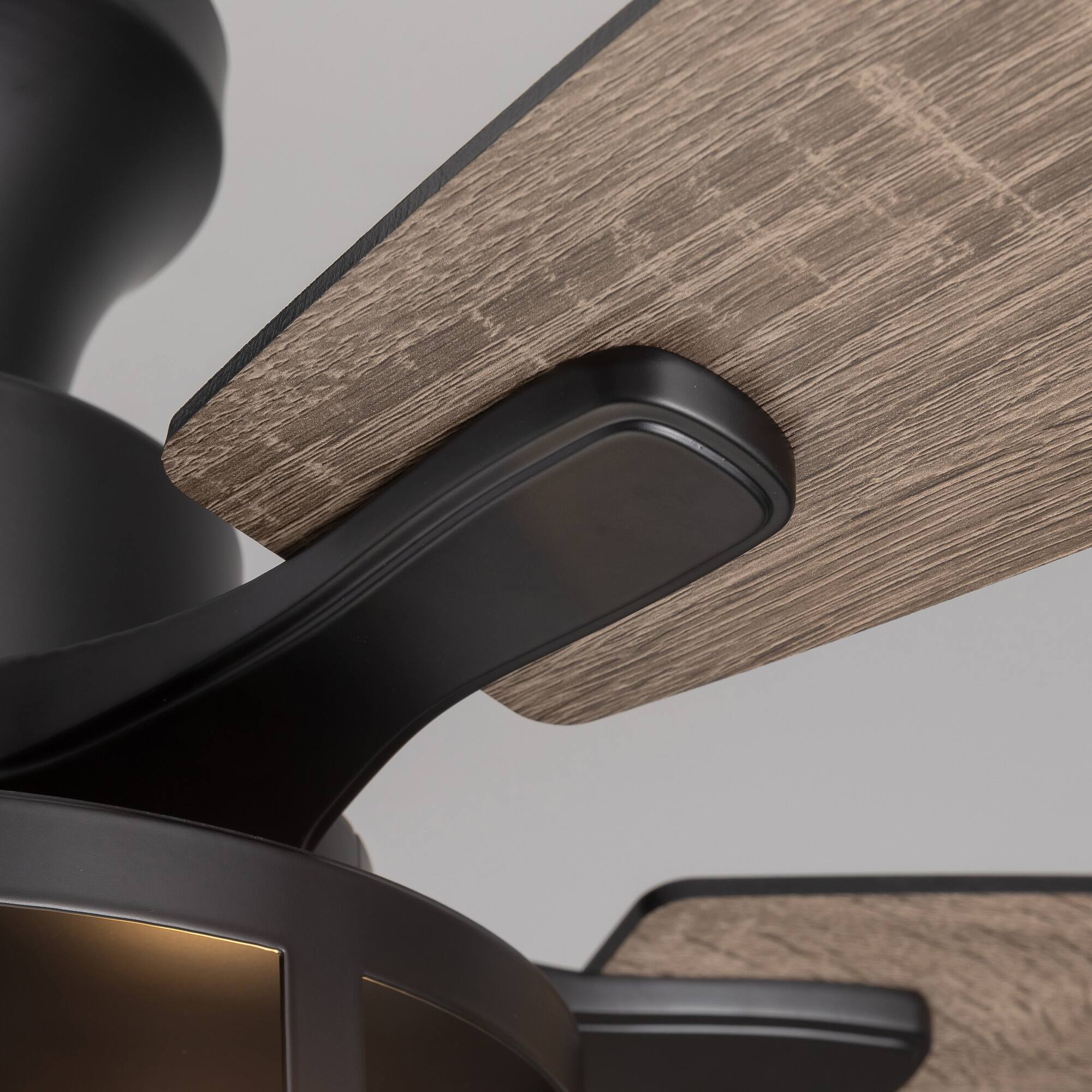 Alt View 4. Siljoy - 42-In Flush Mount Farmhouse Ceiling Fan with Lights(5 Blades and Low Profile Design )for Bedroom Living Room and Patio - Classic Black.