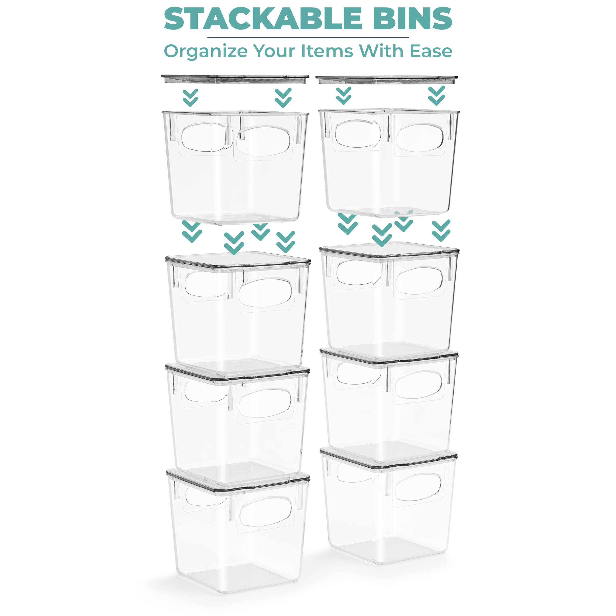 STACKABLE BINS  
Organize Your Items With Ease