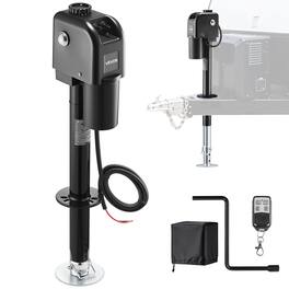 VEVOR - Electric Trailer Jack, 7500 lbs Capacity, Electric Power Tongue Jack with Waterproof Protective Cover & LED Light - Black