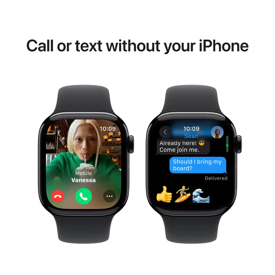 Call or text without your iPhone. 10:09 10:09 Sean Aiready here! Come join me. Mobile Vanessa... Should I bring my board? Delivered.