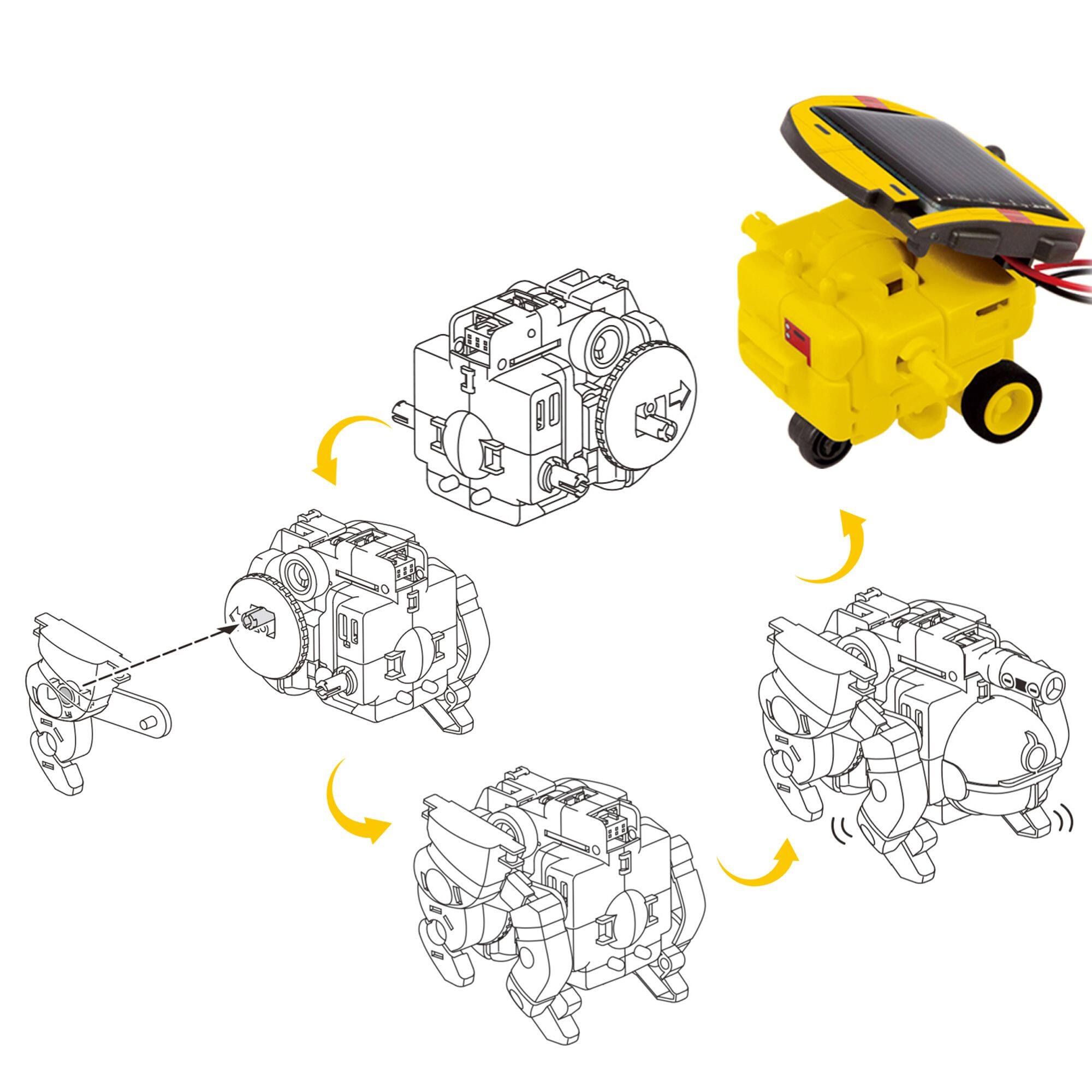 Alt View 5. PicassoTiles - PICASSO-TILES STEM Kids Solar Powered Space Robot, 6-in-1 Educational Engineering Building Toy for Kids.