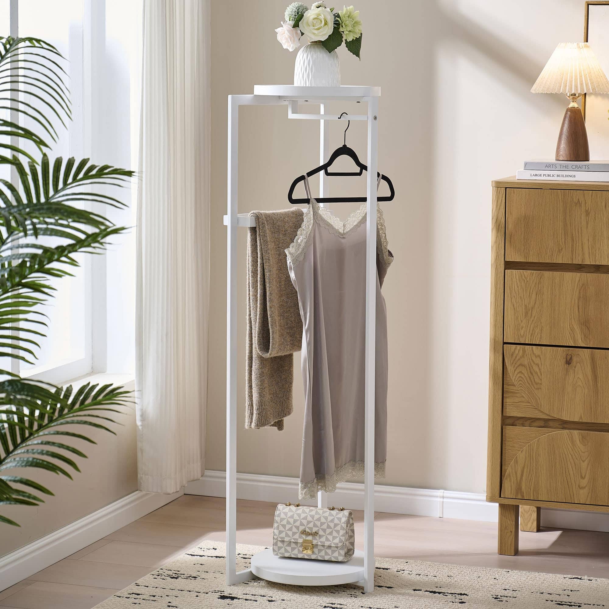 Kings Brand Furniture - David Suit Valet Stand - White