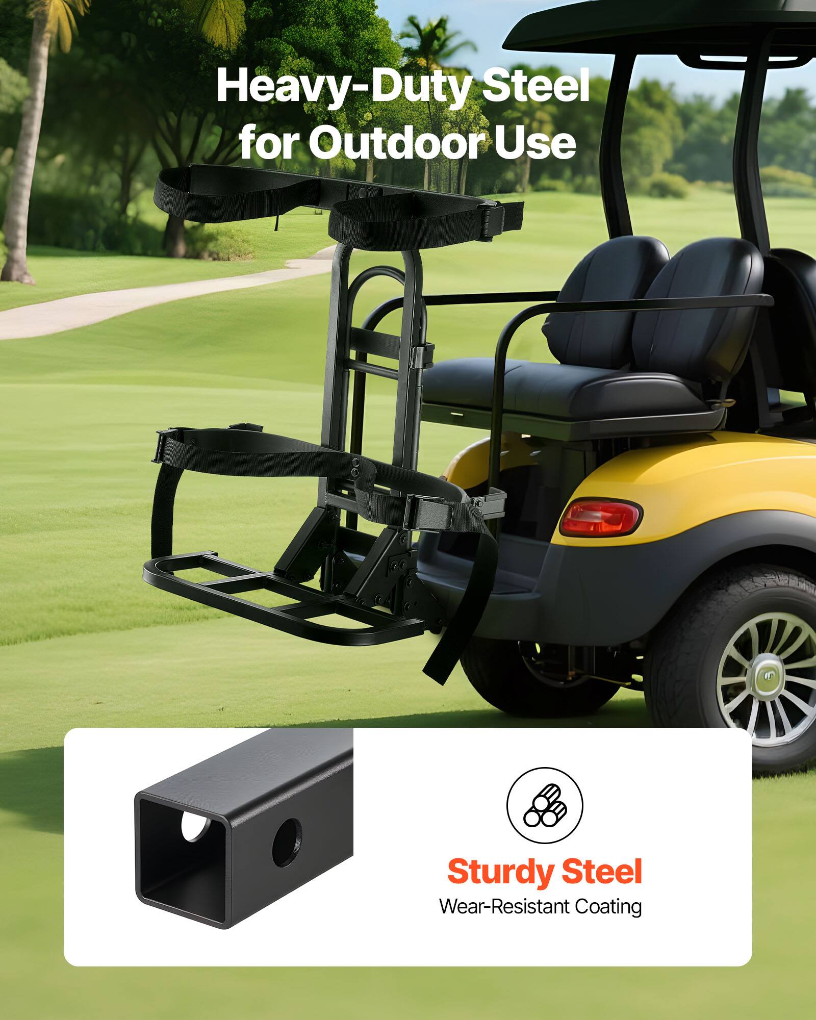 Heavy-Duty Steel for Outdoor Use  
Sturdy Steel  
Wear-Resistant Coating