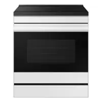 Samsung - Bespoke 6.3 Cu. Ft. Slide-In Electric Induction Range with Air Fry - White Glass - Front_Zoom