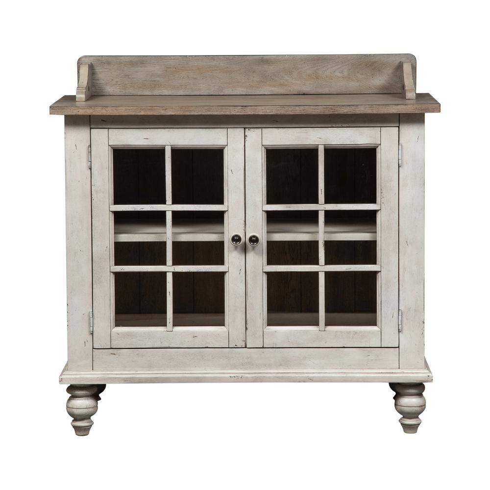 Liberty Furniture Industries - Whitney Server in Antique Linen w/ Weathered Gray - White