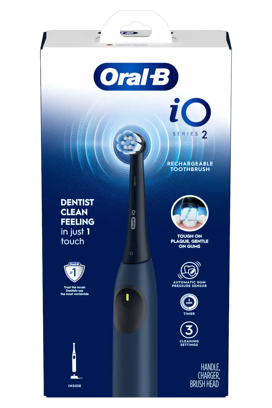 Oral B iO2 Rechargeable Electric Toothbrush Kit Midnight Blue iOS2.1D5 ...