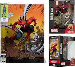 McFarlane Toys - Marvel Spider-Man 1:6th Scale Collectible with Scene & Comic (Marvel Tales #223) 9.7" Figure - Front_Zoom
