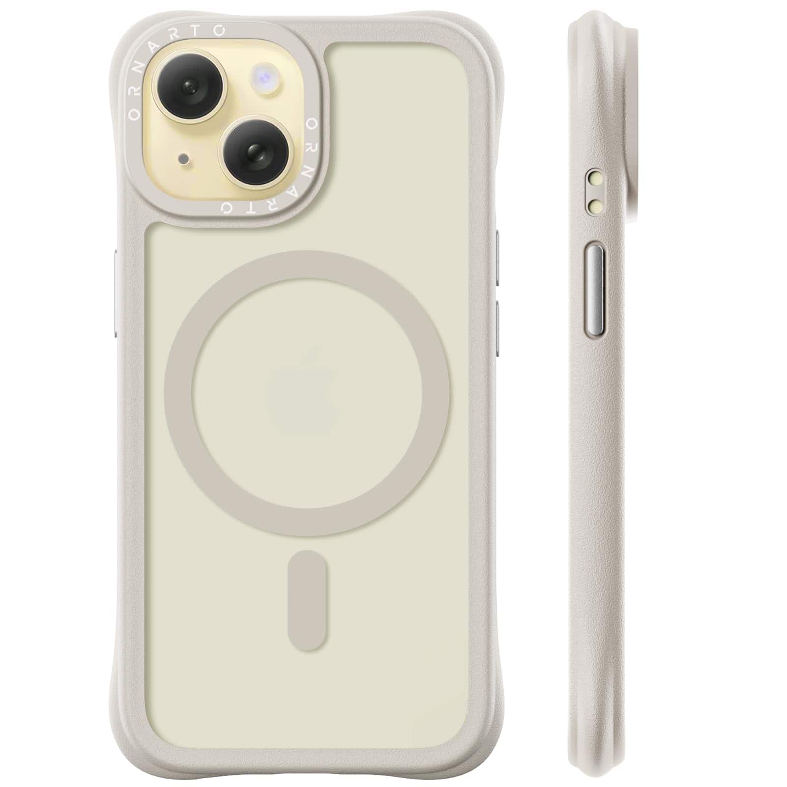 "Ornarto - Magnetic for iPhone 15 Case 6.1"", Compatible with MagSafe | Slim Translucent Matte Cover - Stone Gray" price history on PriceWatchPro