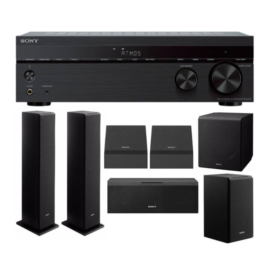 Sony Str7 Sony STR DH790 7.2 Channel 4K HDR A/V Receiver and Speakers Bundle ...