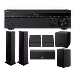 Sony - STR-DH790 7.2-Channel 4K HDR A/V Receiver and Speakers Bundle - Black