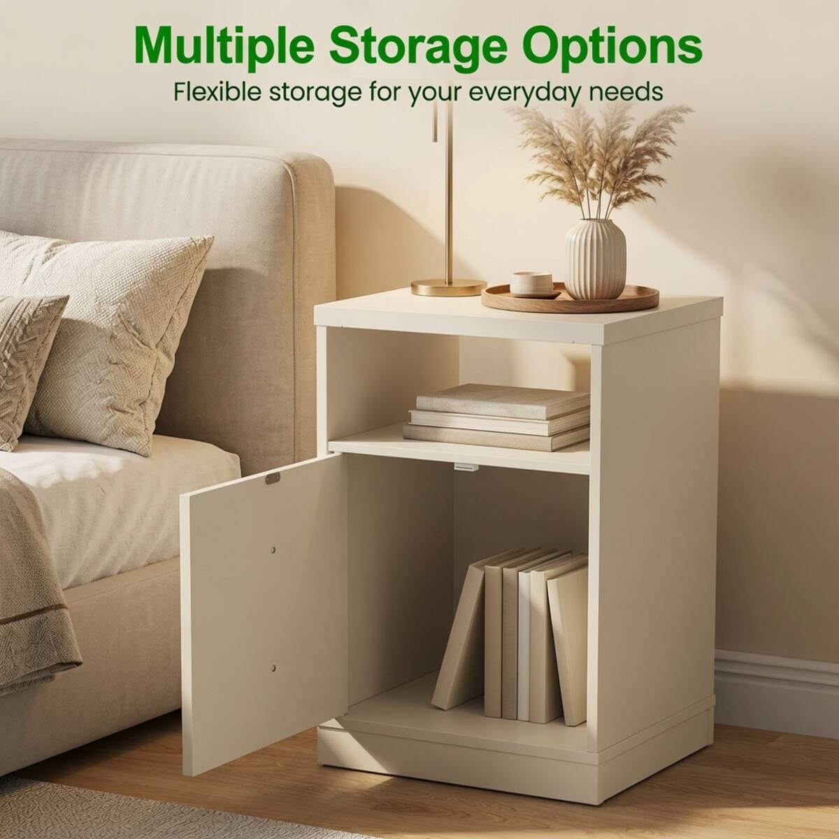 Multiple Storage Options  
Flexible storage for your everyday needs