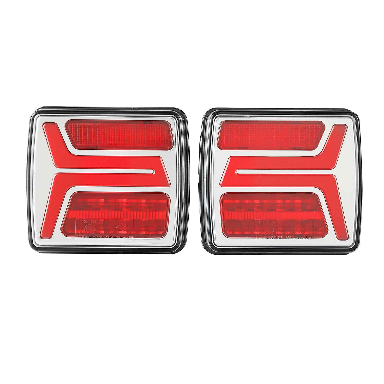 Alt View 5. VEVOR - Trailer Lights, 2PCS 12V Square Magnetic LED Trailer Tail Lights Kit with Stop Brake Turn Tail License Lamp - Red + white + black.