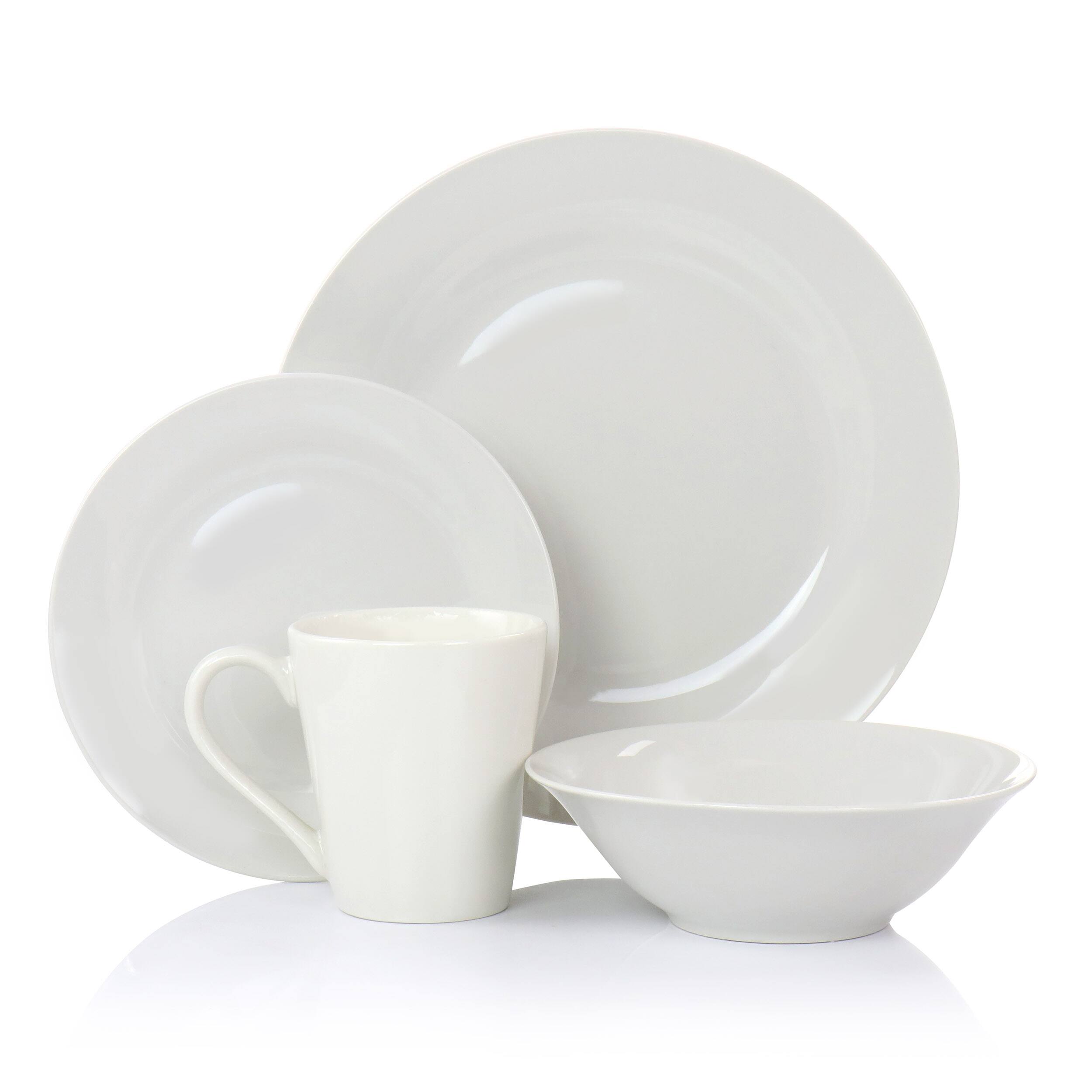 Alt View 1. Gibson - Gibson Home 16 Piece Bedford Lane Fine Ceramic Dinnerware Set in Off White - Off-White.