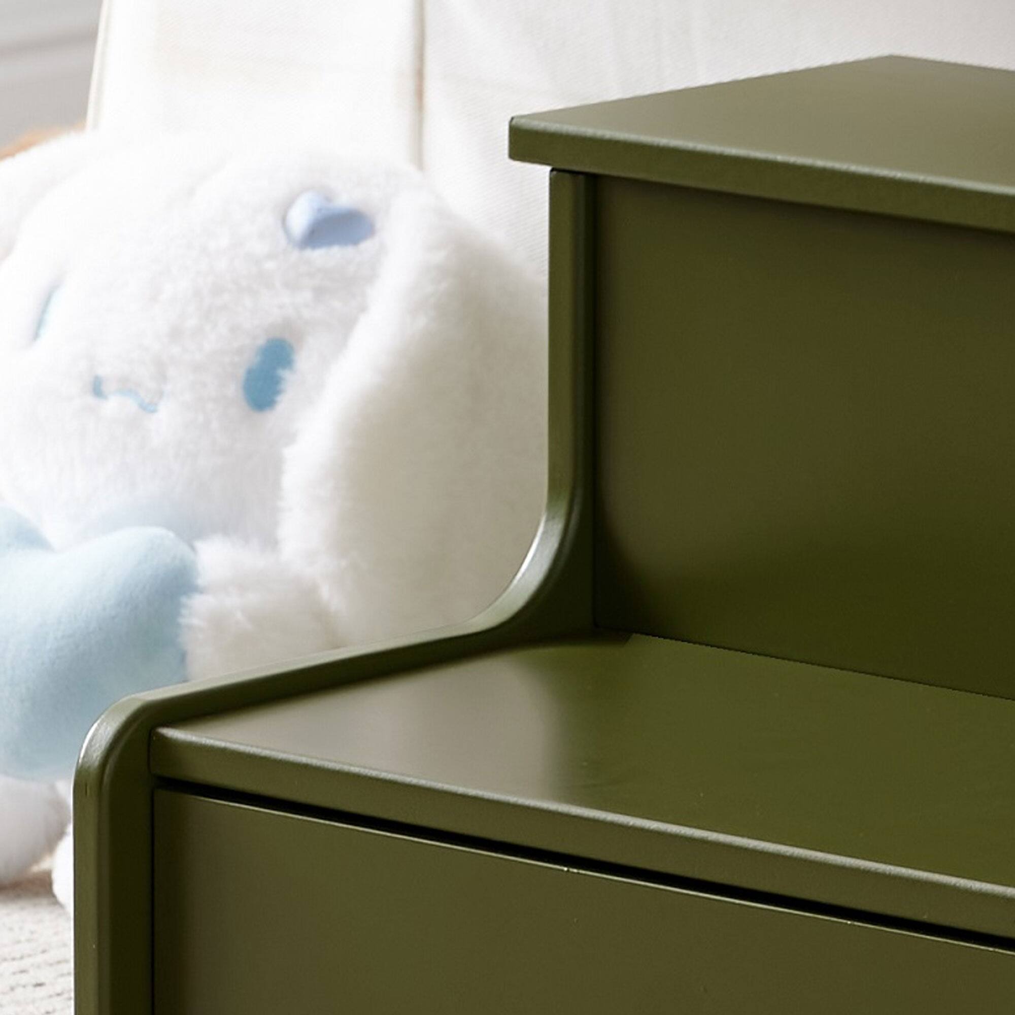 Back. Kings Brand Furniture - Kings Brand Furniture Wooden Toddler Step Stool for Kids with Storage for Bedroom, Bathroom & Kitchen - Avocado.