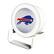 Front. Keyscaper - Buffalo Bills Linen Print Nightlight Charger & Bluetooth Speaker - White.
