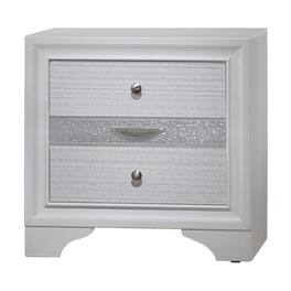 Manhattan Lane - Stylish 3 Drawers Wood Nightstand - White