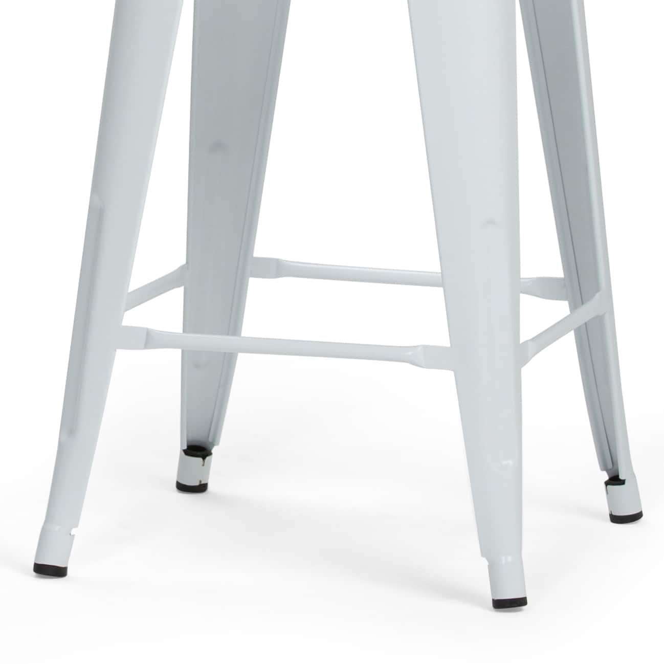 Alt View 16. Simpli Home - Rayne Metal Counter Height Stool (Set of 4) - White.