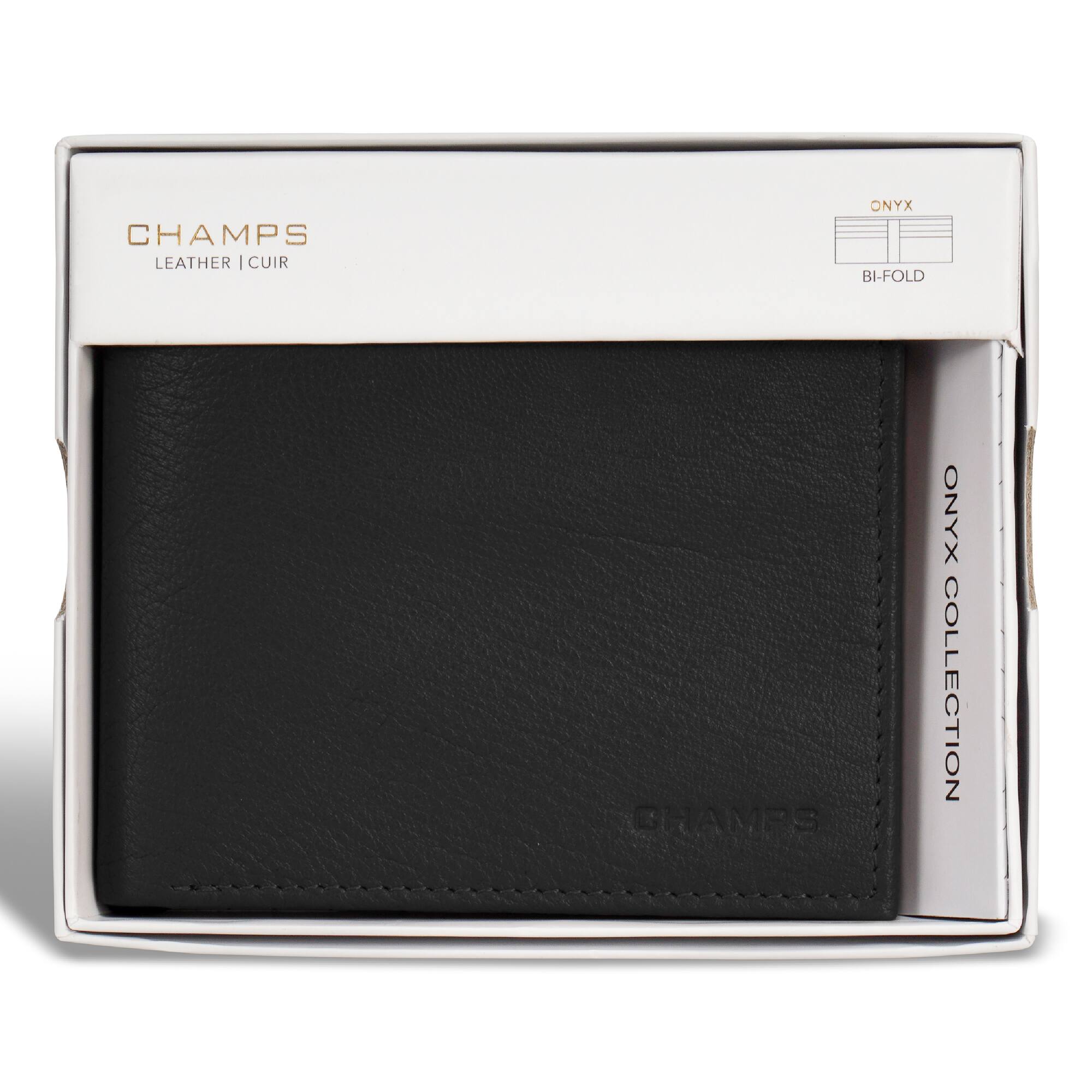 CHAMPS  
LEATHER | CUIR  

ONYX  
BI-FOLD  

ONYX COLLECTION  

CHAMPS
