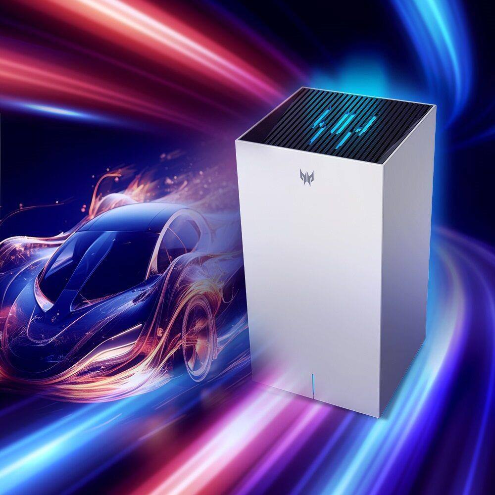 Alt View 2. Acer - Predator Connect T7 Wi-Fi 7 BE11000 Mesh Gaming Router Tri-Band .5G WAN 1GB New.