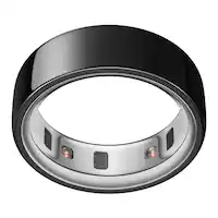 Oura - Ring 4 - Smart Ring - Size Before You Buy with OR4 Sizing Kit - Size 12 - Black - (2024) - Front_Zoom
