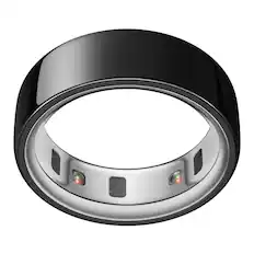 Front. Oura - Ring 4 - Smart Ring - Size Before You Buy with OR4 Sizing Kit - Size 8 - Black.