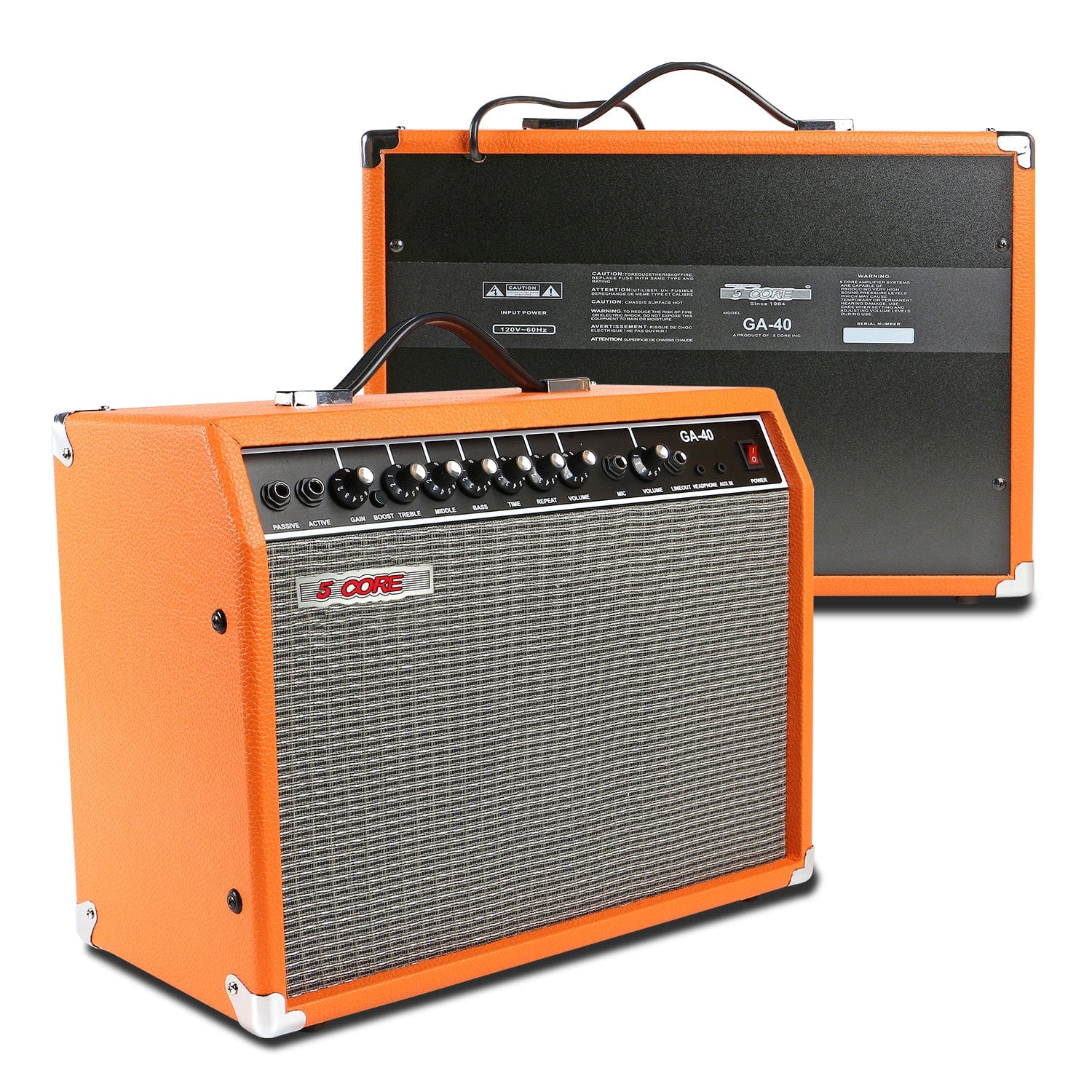 5 CORE Guitar Amp 40W Electric Bass Acoustic Portable Amplifier