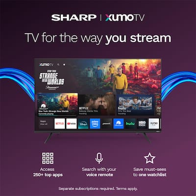 Sharp 4TC50HP7050U 50 inch Class Aquos QLED 4K Ultra HD Xumo Smart Sharp 4TC50HP7050U 50 inch Class Aquos QLED 4K Ultra HD Xumo Smart