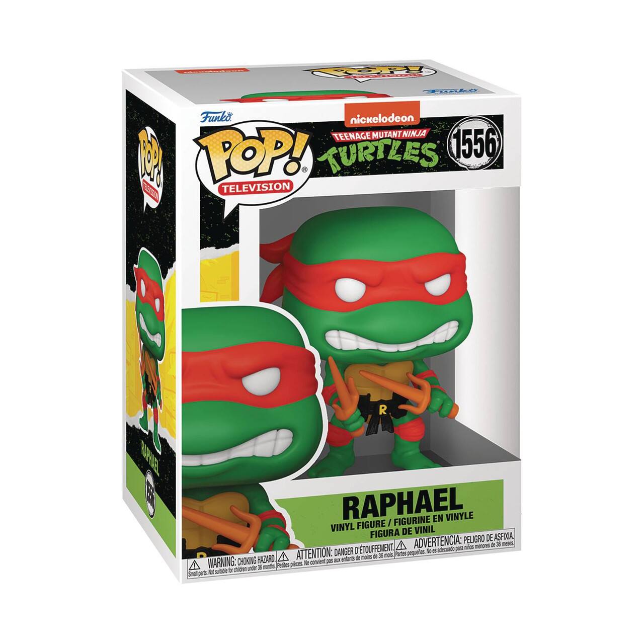 C  TAkO Funko nickelodeon TEENAGE MUTANT NINJA M TOP! TURTLES 1556 far TELEVISION R LAE RAPHAEL FIGURINE EN VINYLE FIGURE / VINYL DE VINIL FIGURA DE ASFIGA ADVERTENCIA PELIGRO meML A oenoN  3 'TOUFFEMENT adoualo pe aos DANGER I peouetes 1 E HAZARO A ATTENTION: anterts de moins a  not Partes WARNING: CHOKING convient DE a Petltes pices t cte nde 3 surts 2 wuttie l Snat pets