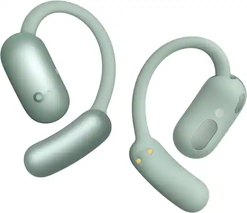 Front. Soundcore - Soundcore - by Anker AeroFit 2 Open-Ear Headphones with Adjustable Ear Hooks - Green - Green.