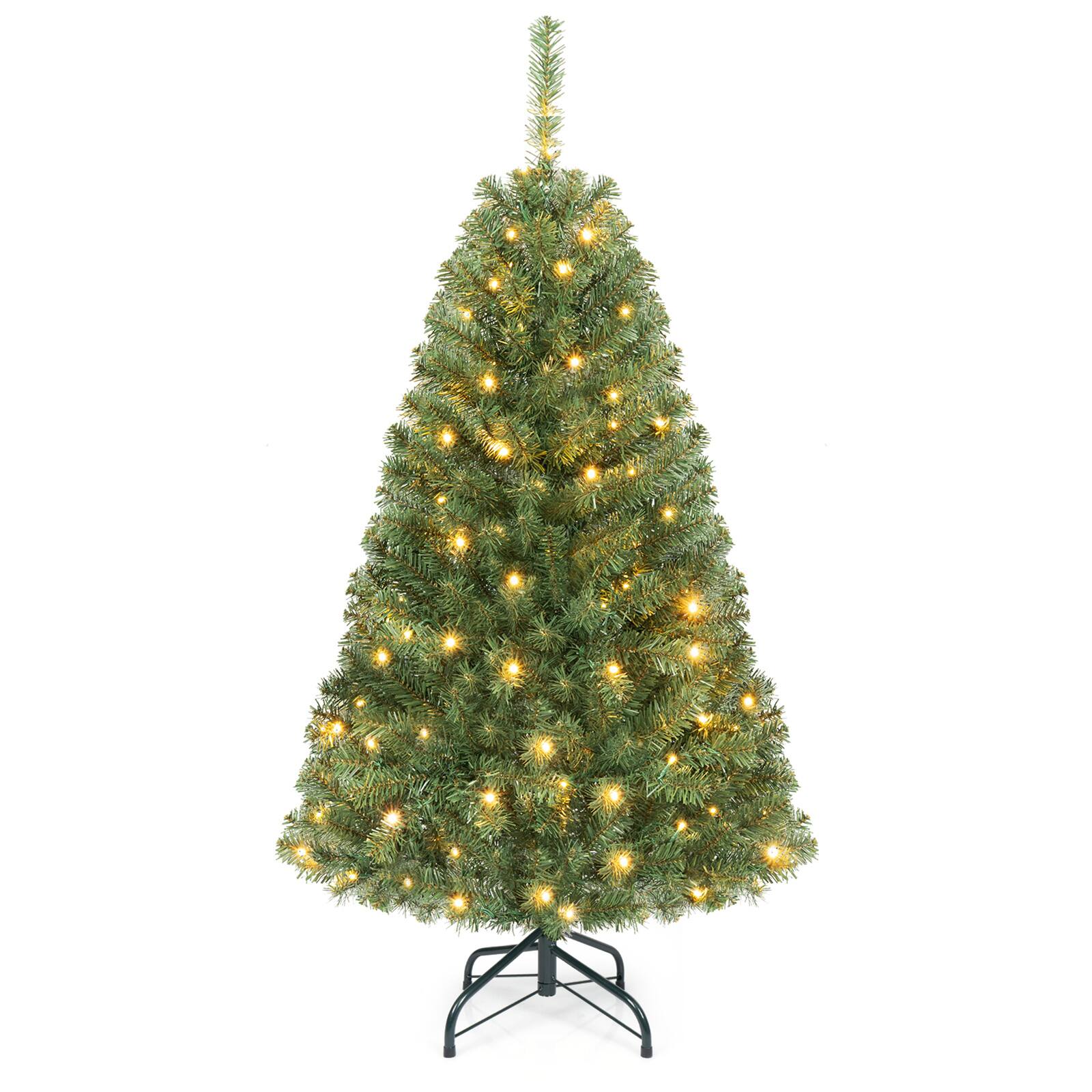 Alt View 9. Costway - Costway 4 FT Pre-Lit Artificial Christmas Tree with 296 Dense Branch Tips, 100 LED Lights - Green.