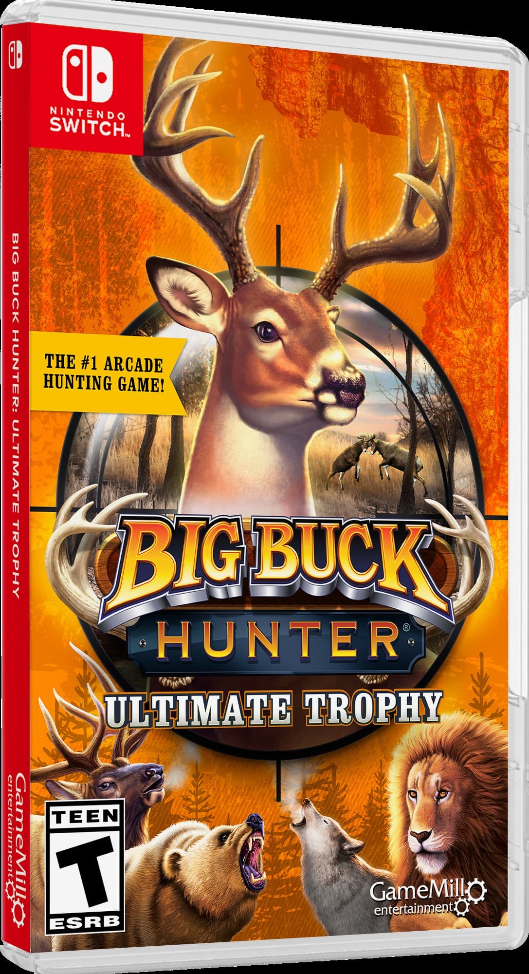 Big Buck Hunter: Ultimate Trophy is a hunting game for the Nintendo Switch. It is the #1 arcade hunting game and is rated as a teen-rated game by the ESRB. The game is developed by GameMill Entertainment.