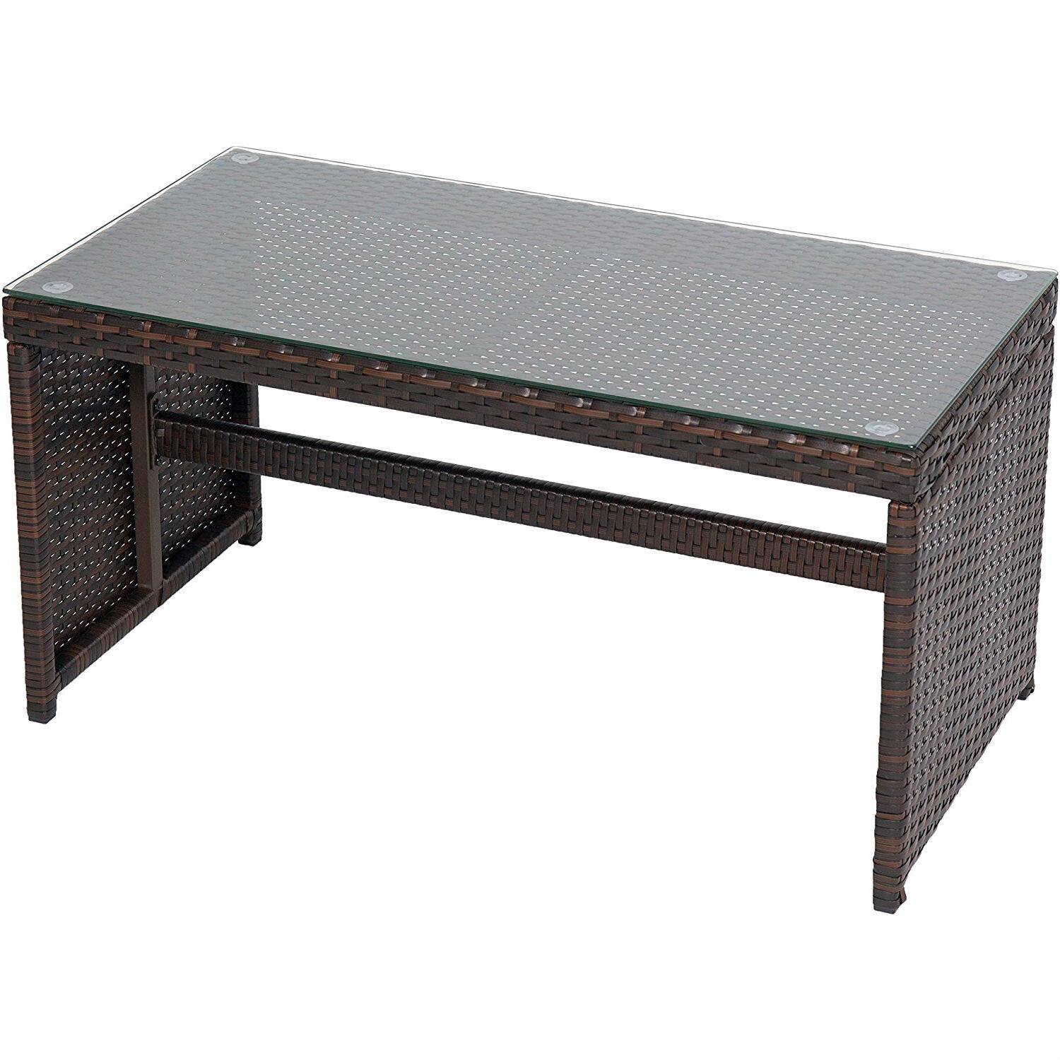 Alt View 1. Hivvago - Brown Resin Wicker 4-Piece Modern Patio Furniture Set with Beige Cushions - Brown, Beige.