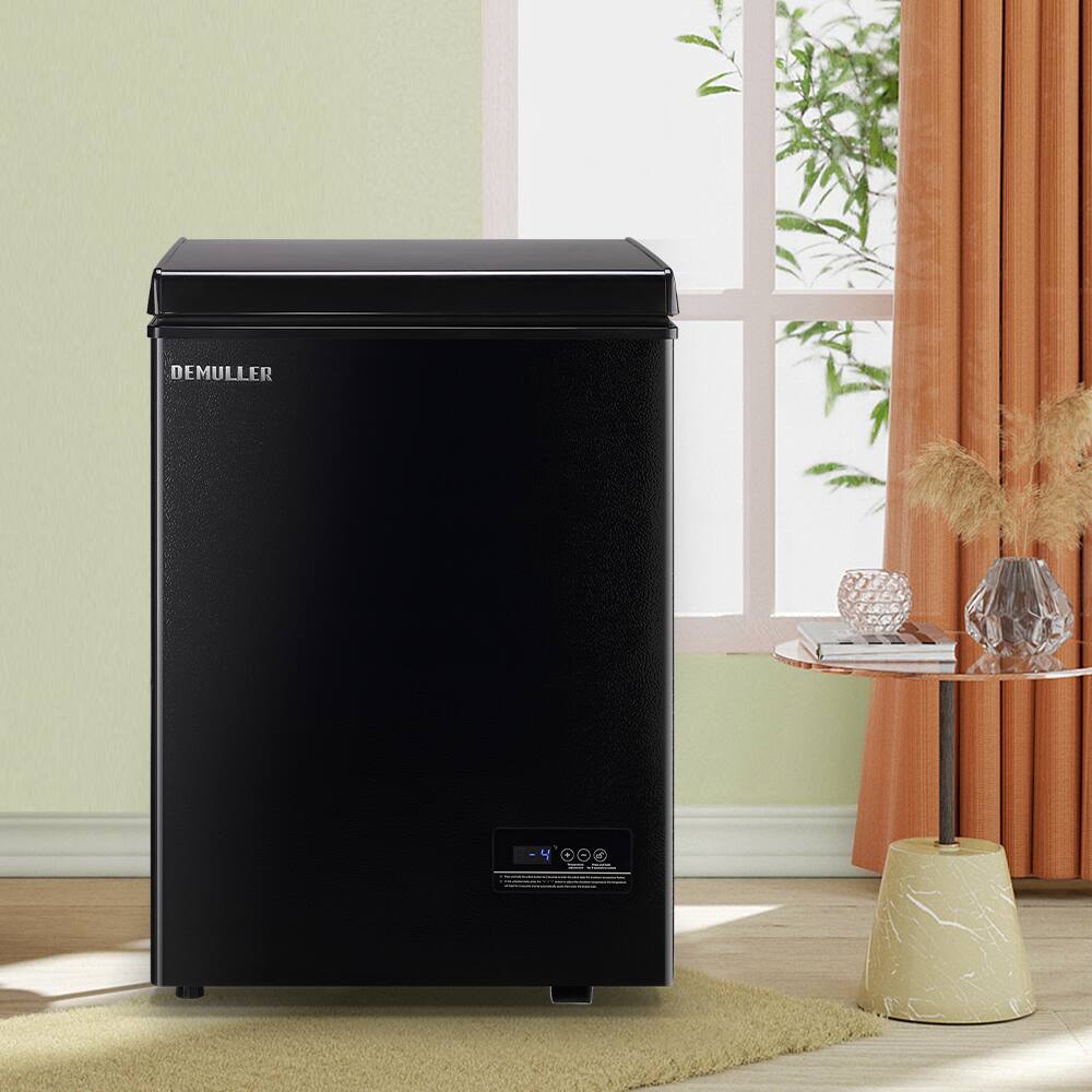 Alt View 8. DEMULLER - 3.5 Cu.Ft Deep Chest Freezer with 2 Removable Baskets, Small Freezer with Eletronic Panel - BLACK.