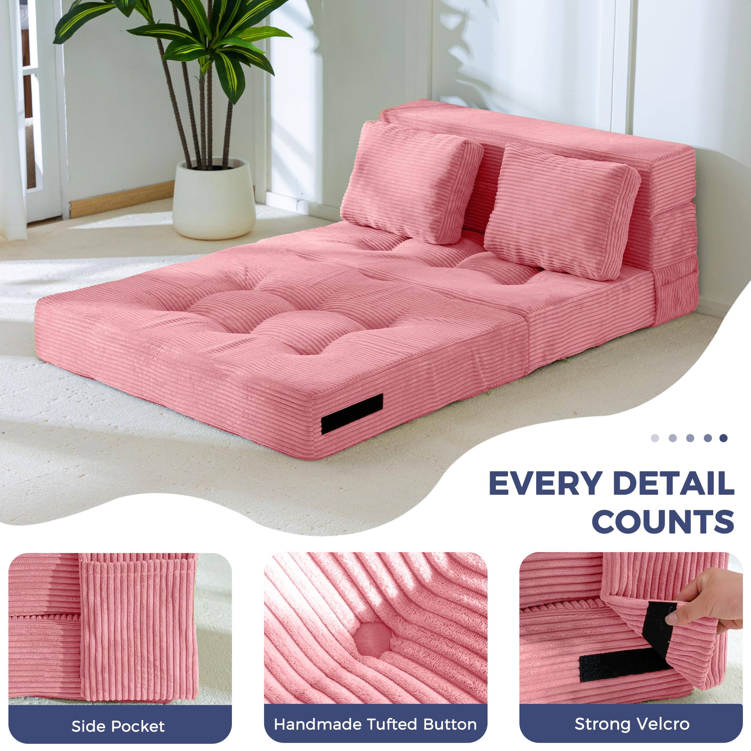 EVERY DETAIL COUNTS

Side Pocket

Handmade Tufted Button

Strong Velcro