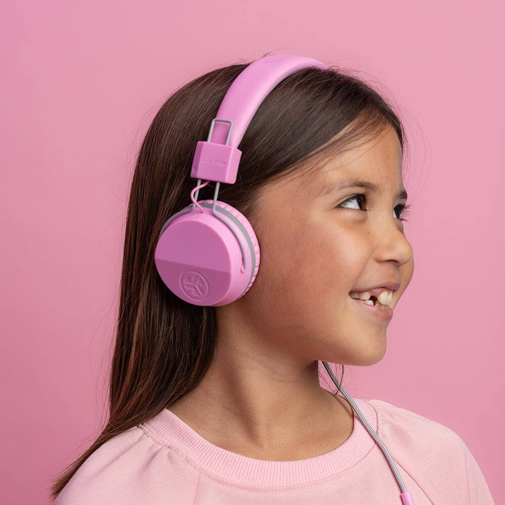 Back. JLab - JBuddies Studio On-Ear Kids Wired Headphones - Pink - USB-C.