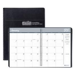 House of Doolittle - Recycled Two Year Monthly Planner with Expense Logs 8.75 x 6.88 Black Cover 24 Month Jan 2026 to Dec 2027