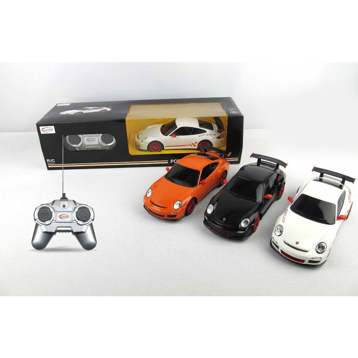 The text on the image can be grouped and corrected as follows:

- On the box: "R/C" and "POLO"
- On the cars: "GT3 RS"
- On the controller: "KETIAN"