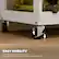 EASY MOBILITY 2 smooth-rolling casters allow you to easily move the cart or keep it stable in place when in use