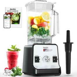 Aeitto - 1500-Watt Motor,68Oz Large Capacity Professional Countertop Blenders for Ice Crush,Frozen Drinks - Silver