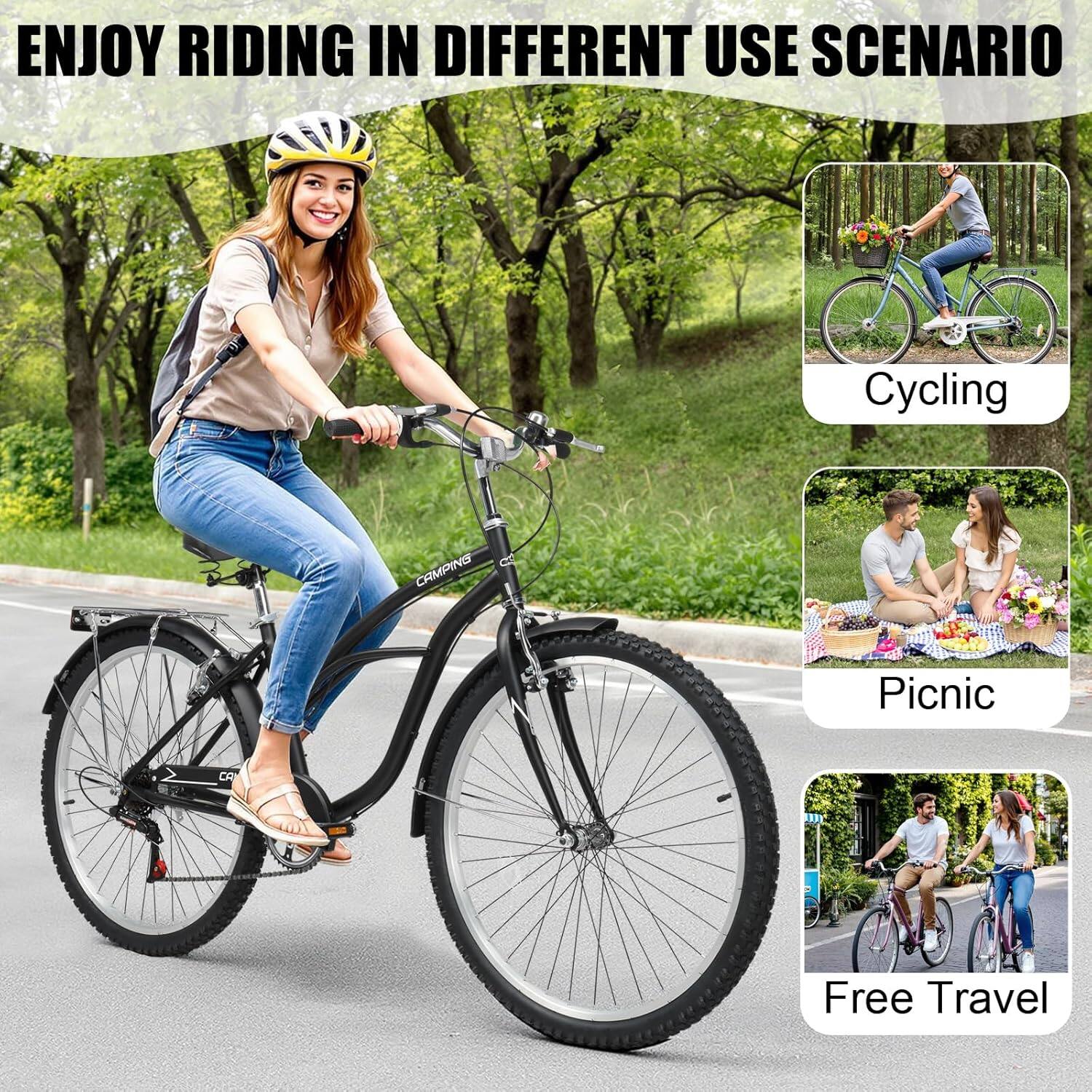 ENJOY RIDING IN DIFFERENT USE SCENARIO

Cycling

Picnic

Free Travel