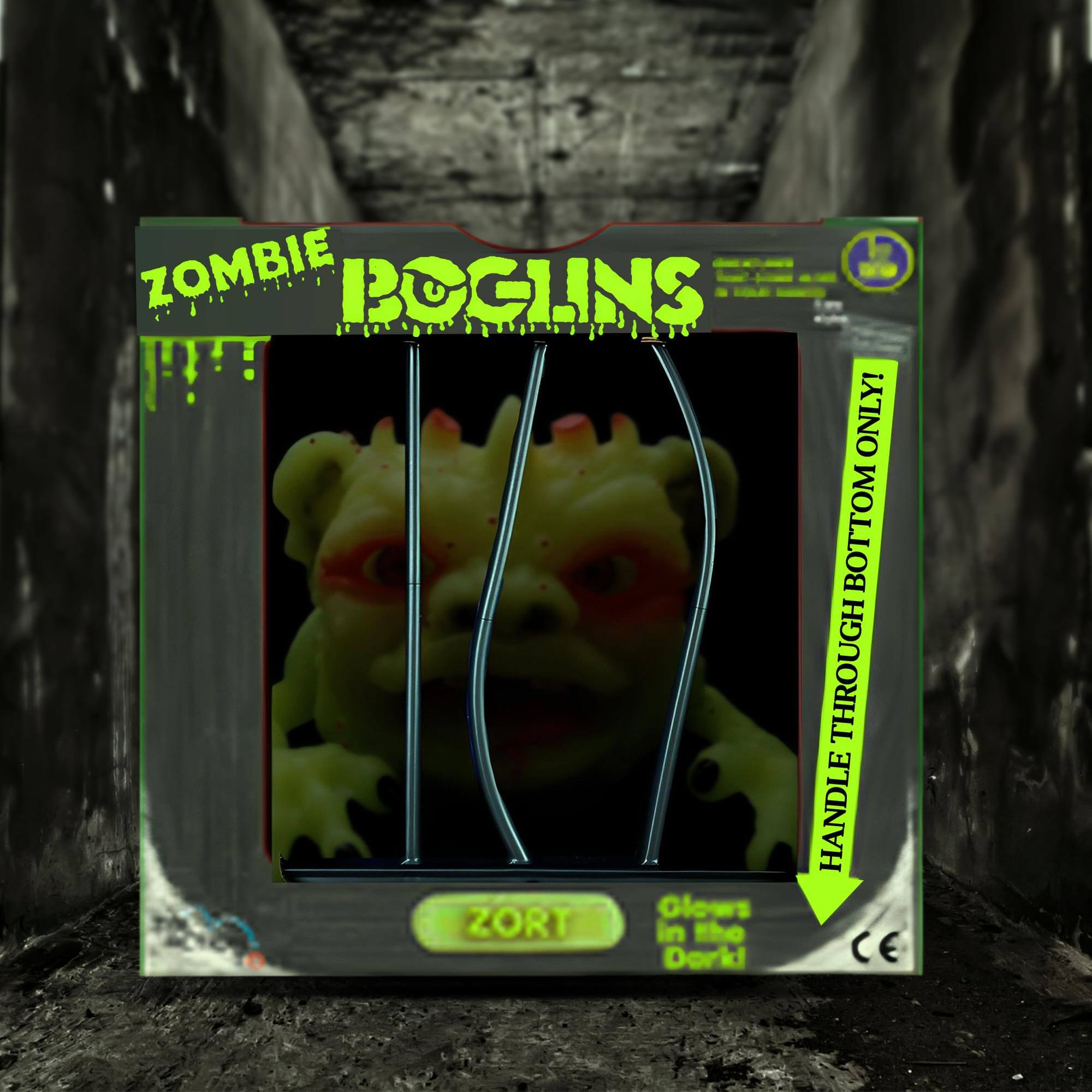 ZOMBIE BOGLINS ONLY! HANDLE THROUGH BOTTOM ONLY! Glows in the Dark