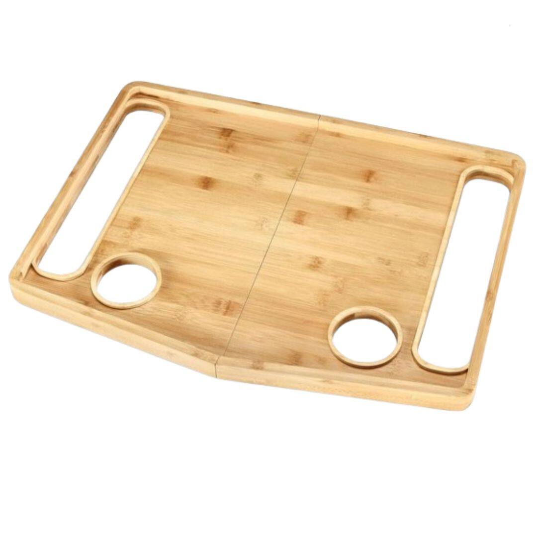 Medical King - Walker Tray Table with Cup Holder – Portable Wood Tray for Folding Walkers, 21x16" - Beige