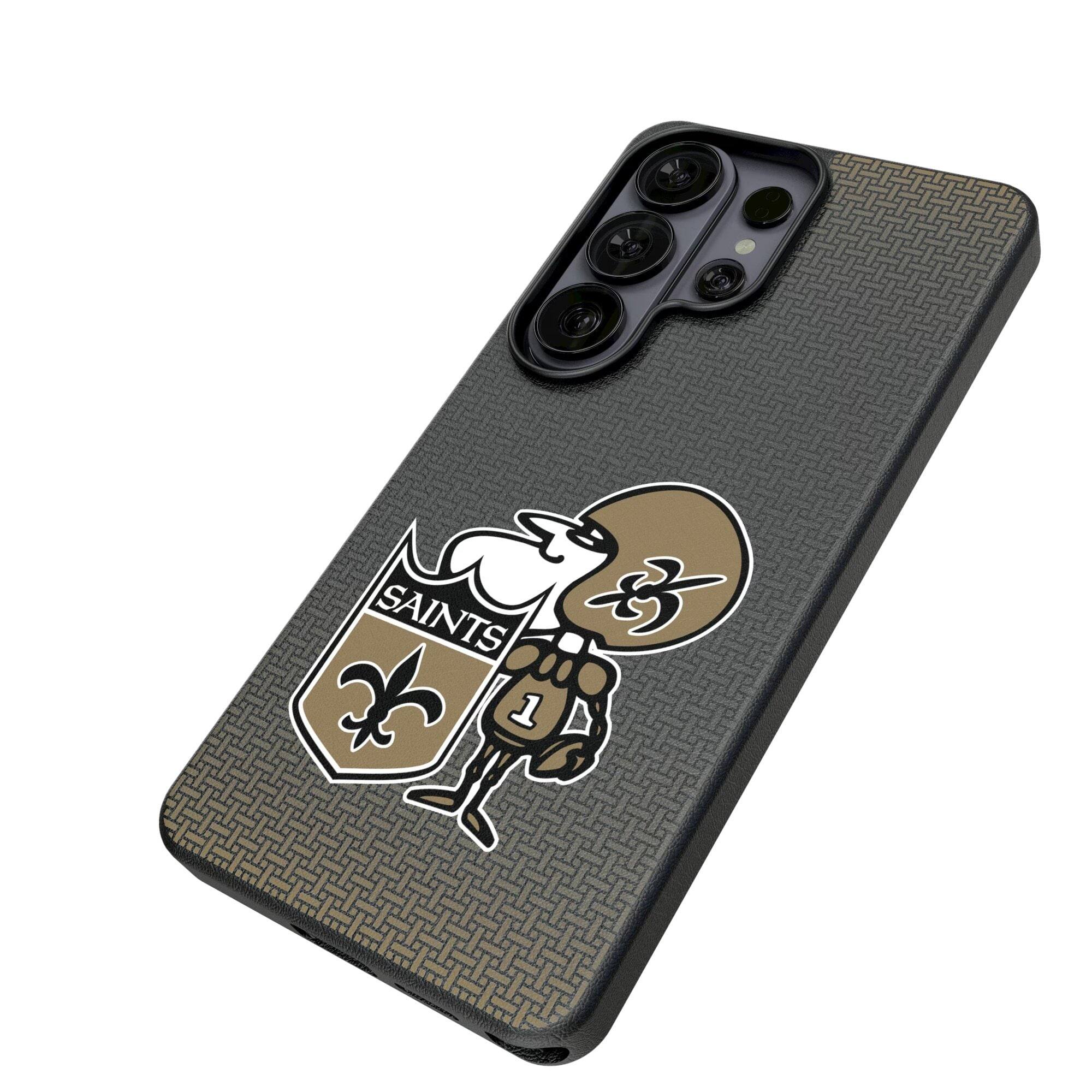 Alt View 1. Keyscaper - New Orleans Saints Historic Collection 1967-1984 Magnetic Bump Case - S24 - Black.