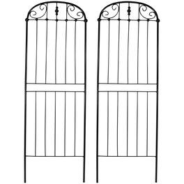 Sunnydaze - 32 in Steel Wire Traditional Garden Plant Trellis - Set of 2 - Black