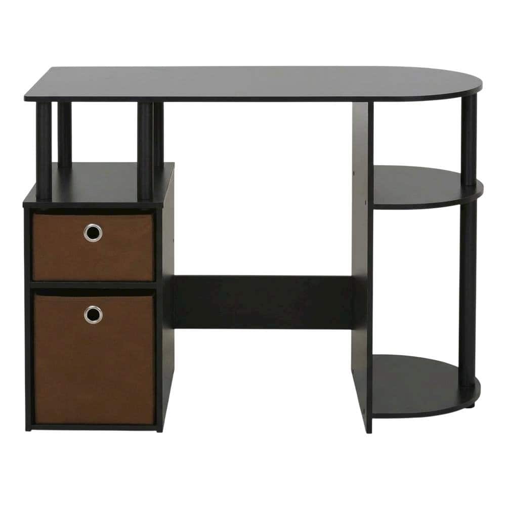 BisonOffice - Study Desk with Bin Drawers and Modern Design for Home Office - Espresso