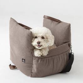 PawsPik - Convertible Plush 3-in-1 Pet Carrier, Travel Bed & Car Seat, Chestnut Medium - Brown