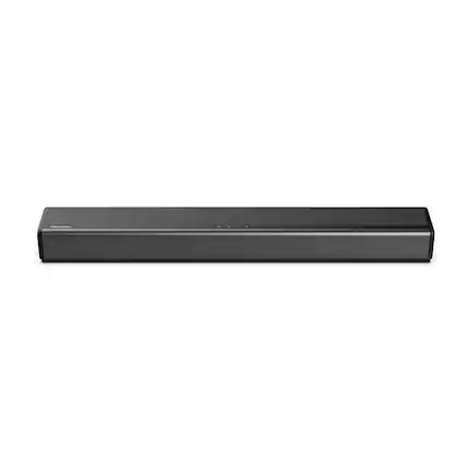 Front. Hisense - 2.1 Ch Soundbar w/ Built-in Subwoofer HS214, 108W, Bluetooth Wireless Streaming, Roku TV Ready, Multiple Audio Modes - Black.