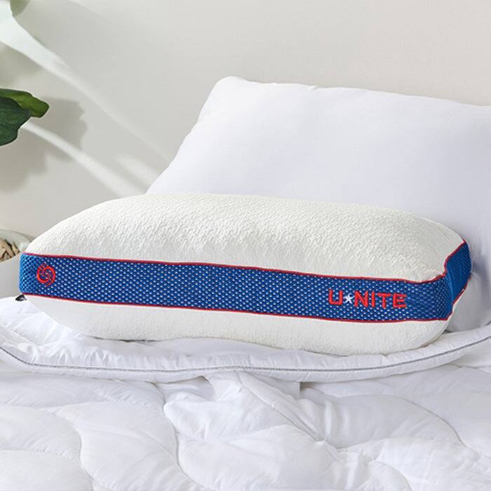 Angle. Bedgear - U-NITE Performance® Pillow - White, Standard - White.